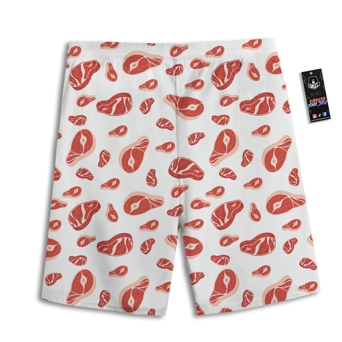 Meat Print Pattern Men's Athletic Shorts