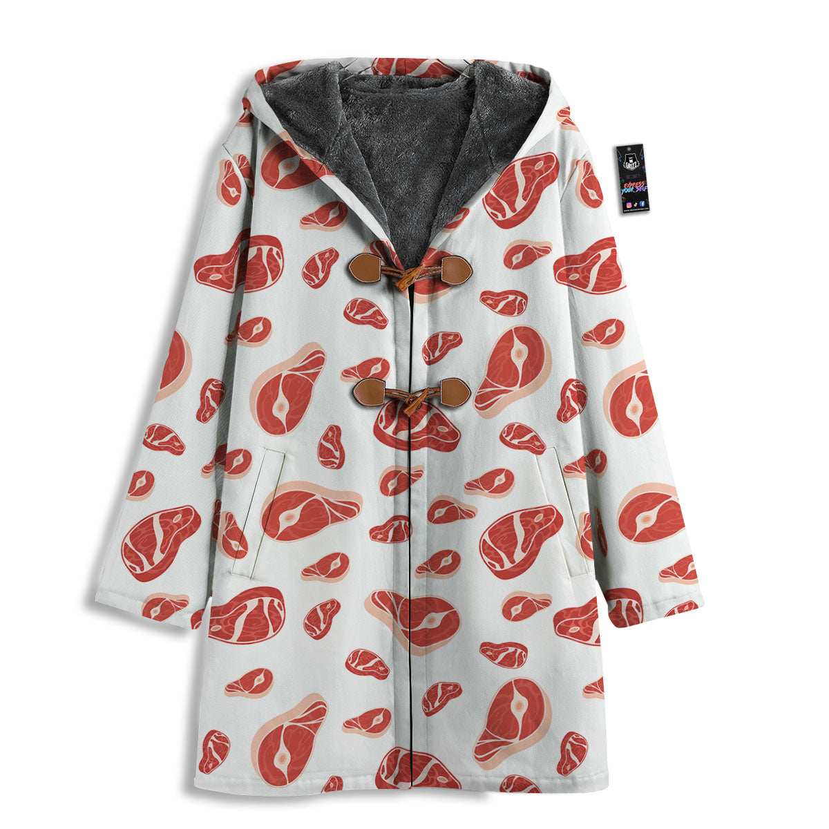 Meat Print Pattern Men's Windbreaker Jacket-grizzshop