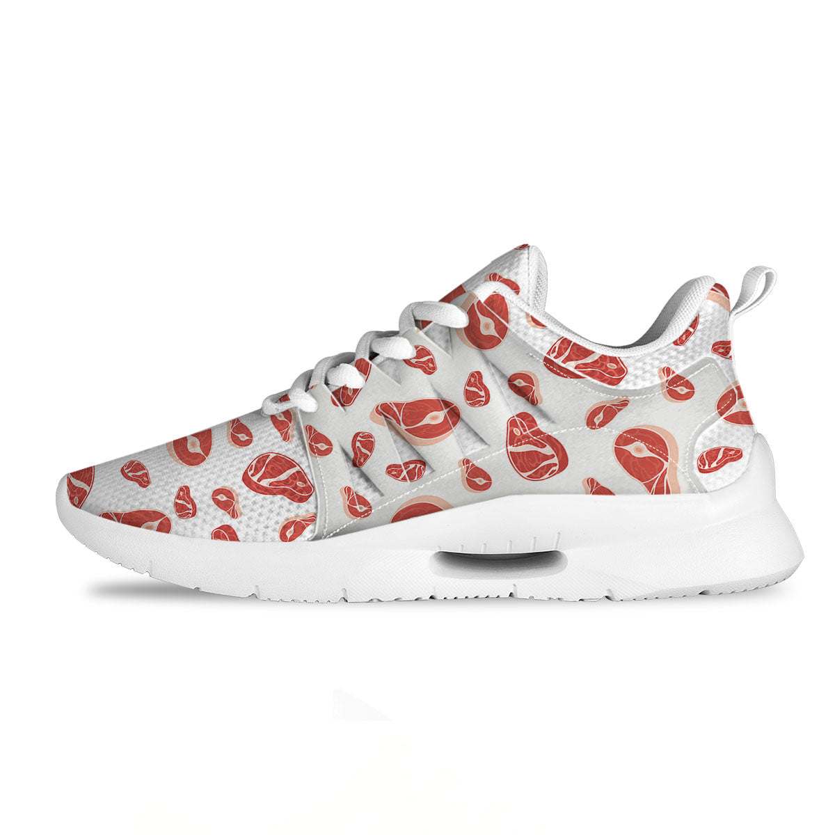 Meat Print Pattern Tennis Shoes-grizzshop