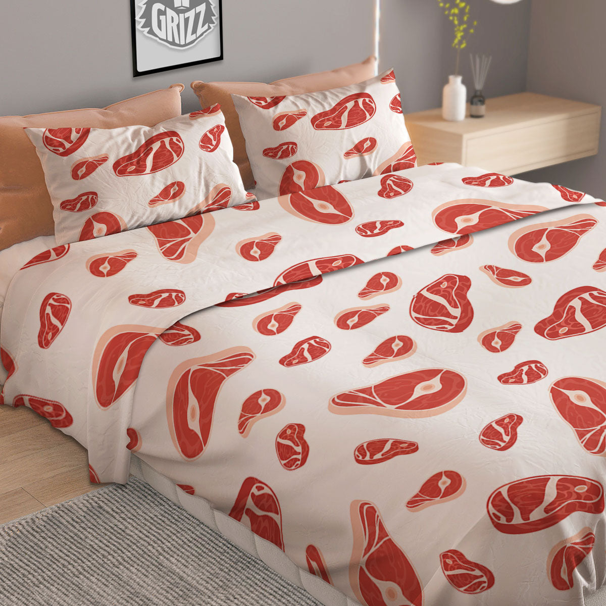 Mountain Sunset Print Duvet Cover Bedding Set