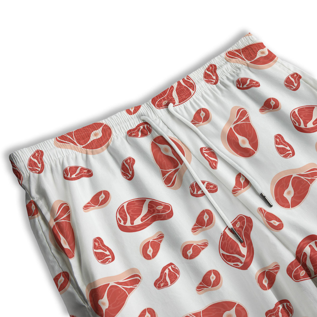 Meat Red Print Pattern Men's Athletic Shorts