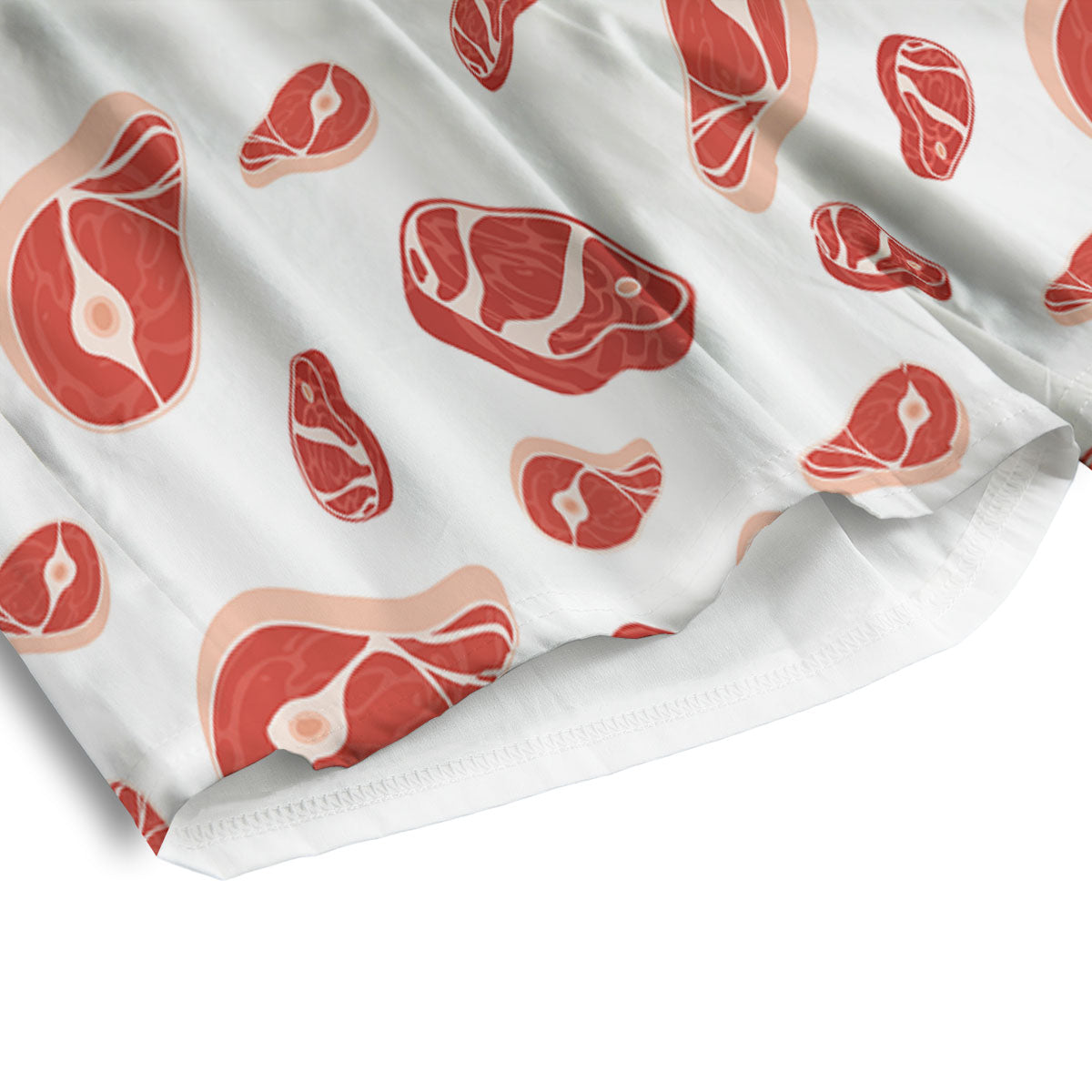 Meat Red Print Pattern Men's Athletic Shorts