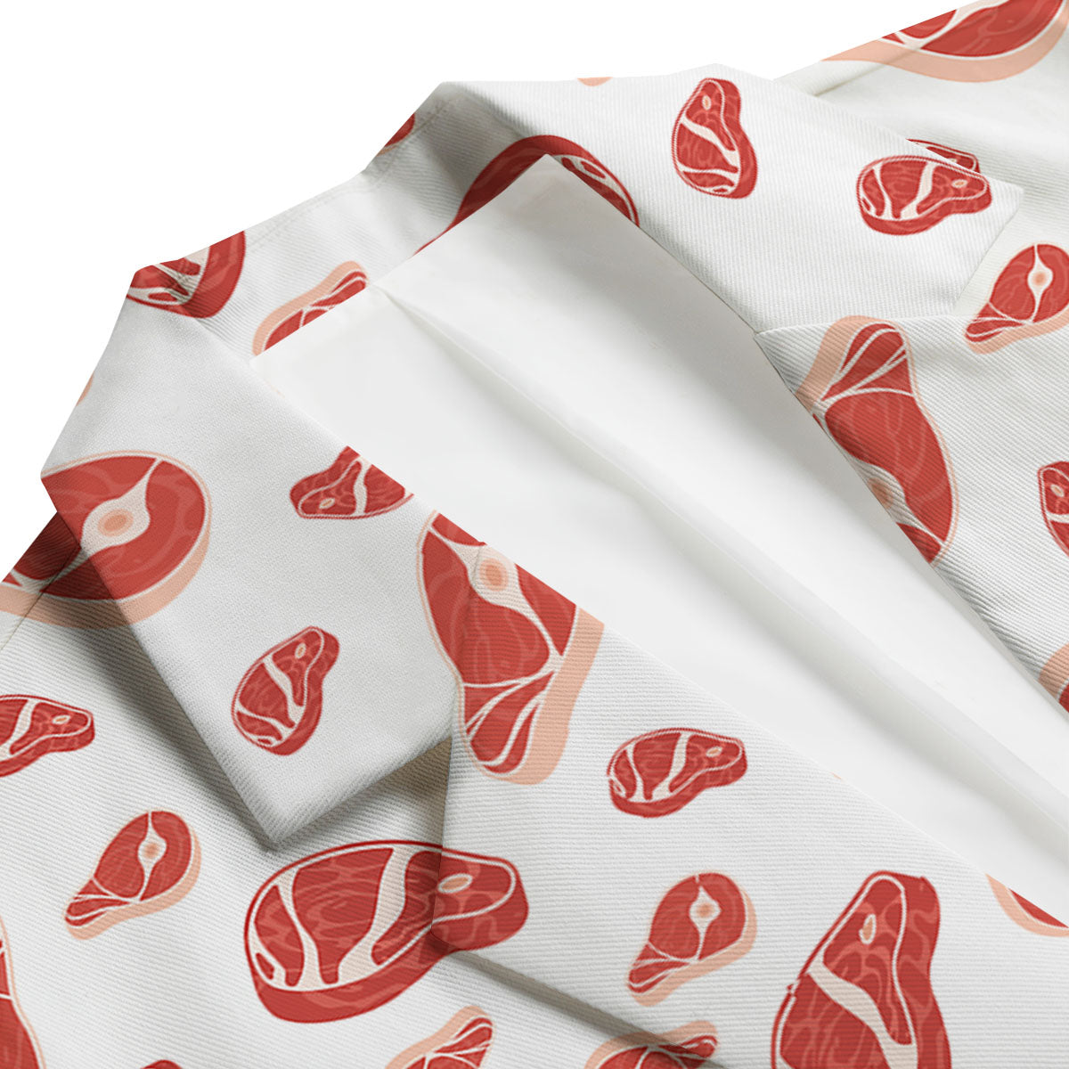 Meat Red Print Pattern Men's Blazer-grizzshop