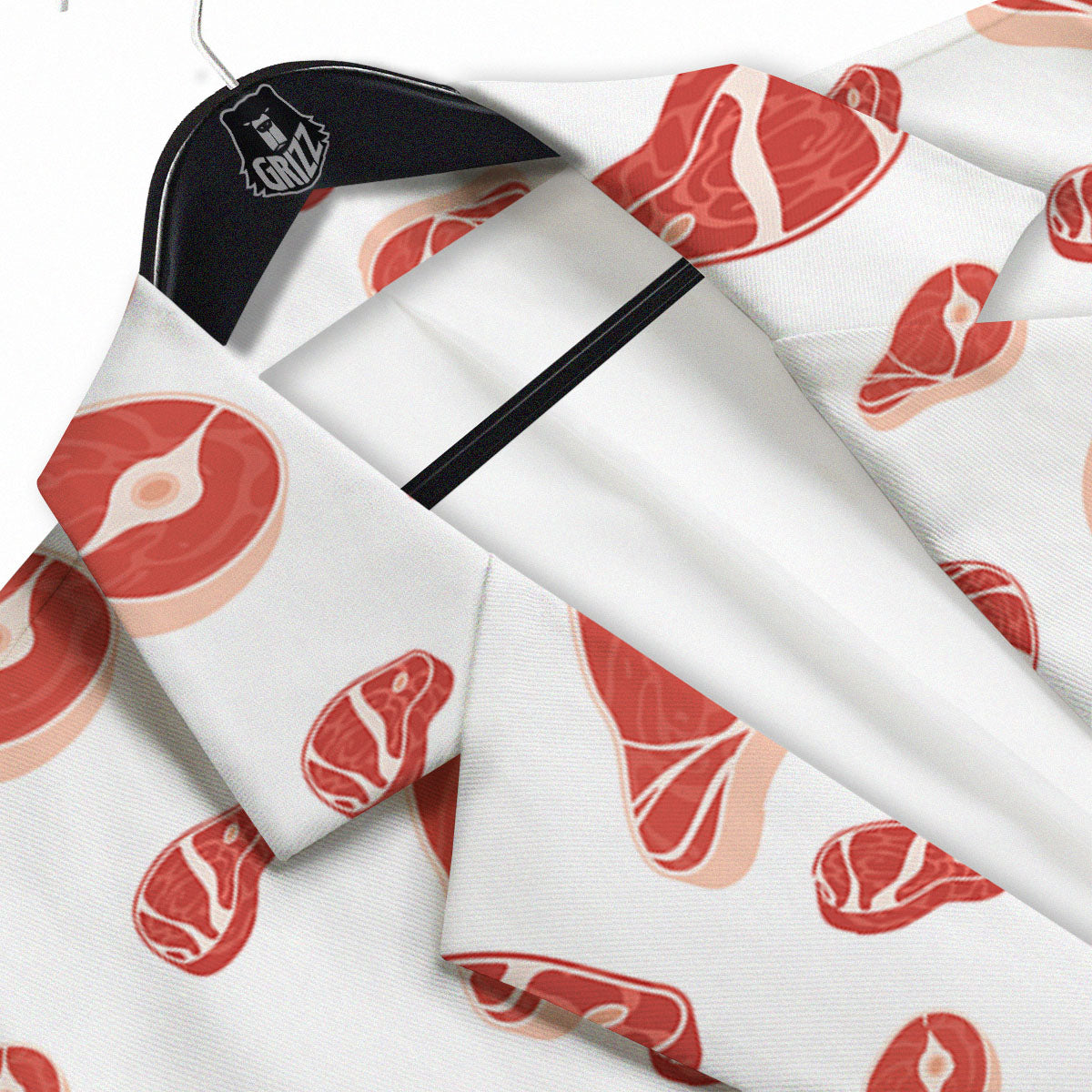 Meat Red Print Pattern Men's Sport Coat-grizzshop