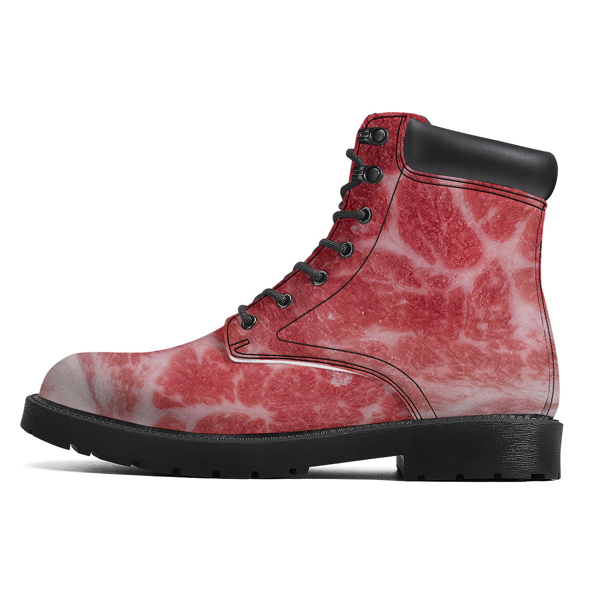 Meat Wagyu Beef Print Boots-grizzshop