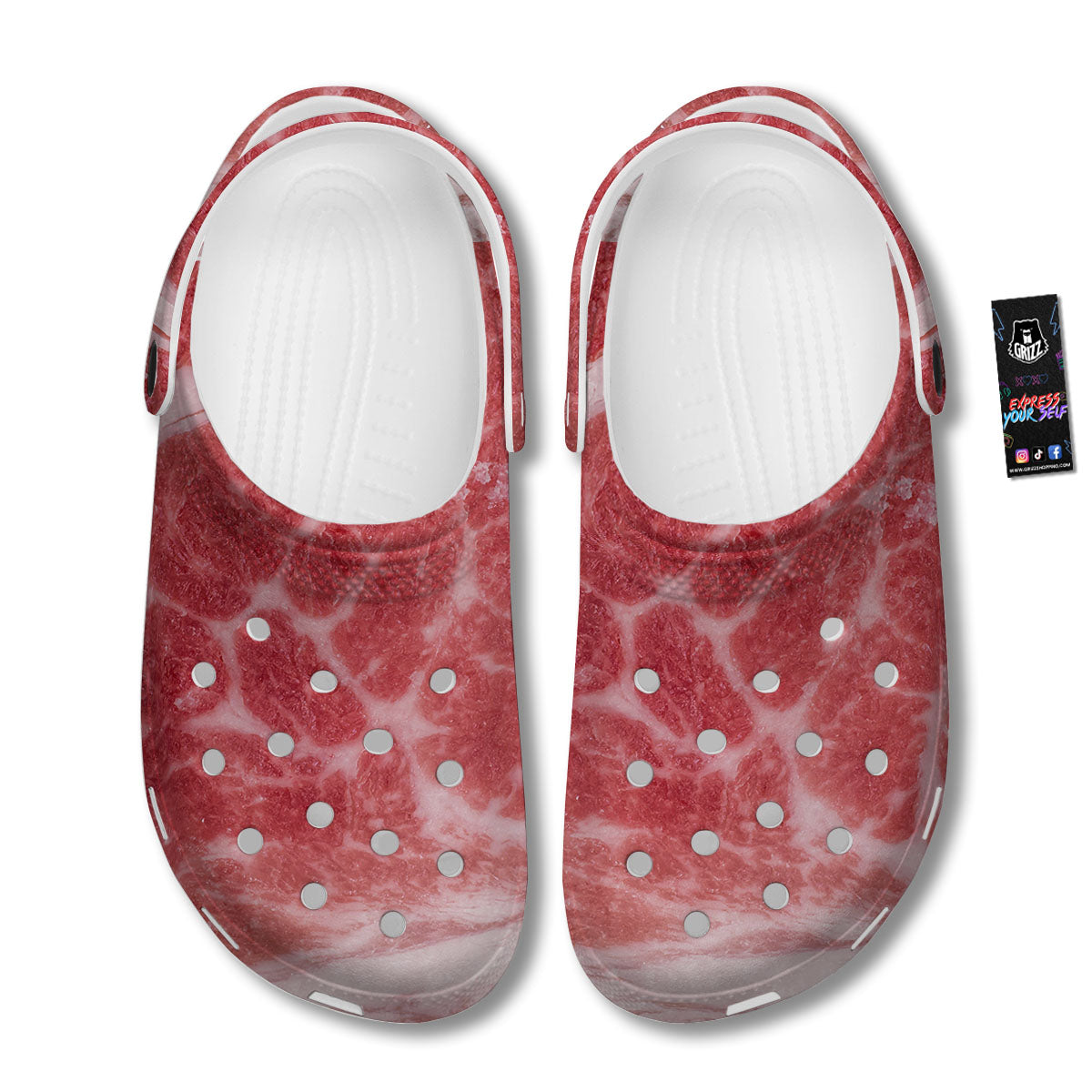 Meat Wagyu Beef Print Clog-grizzshop