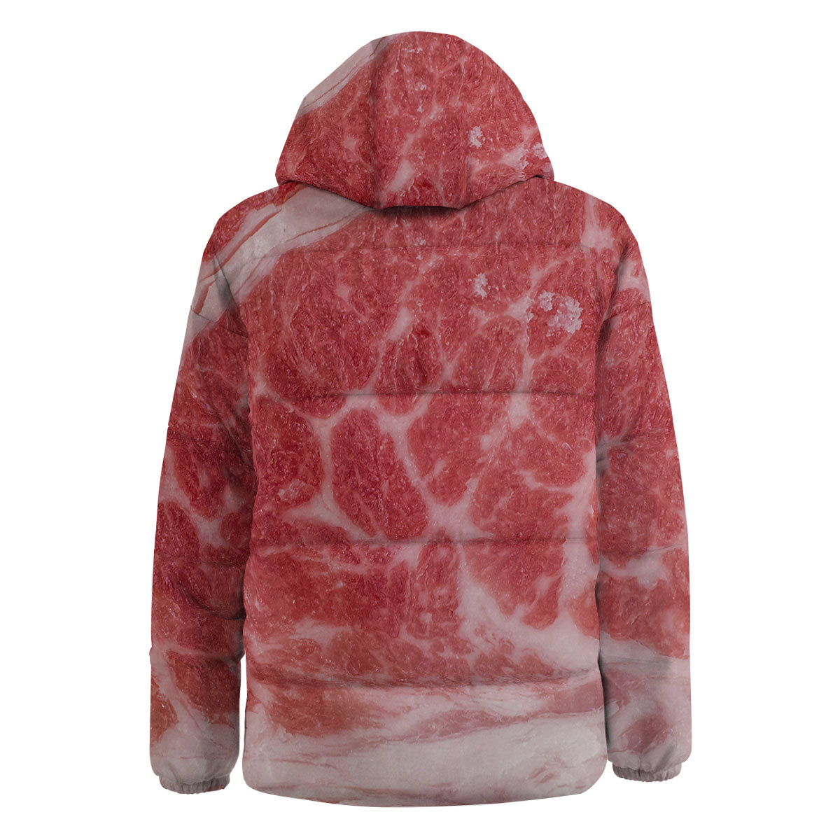 Meat Wagyu Beef Print Down Jacket-grizzshop