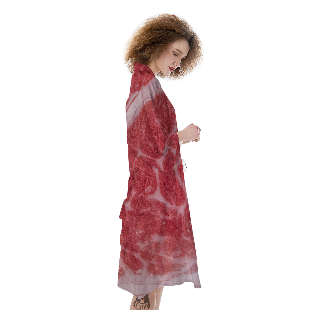 Meat Wagyu Beef Print Kimono-grizzshop