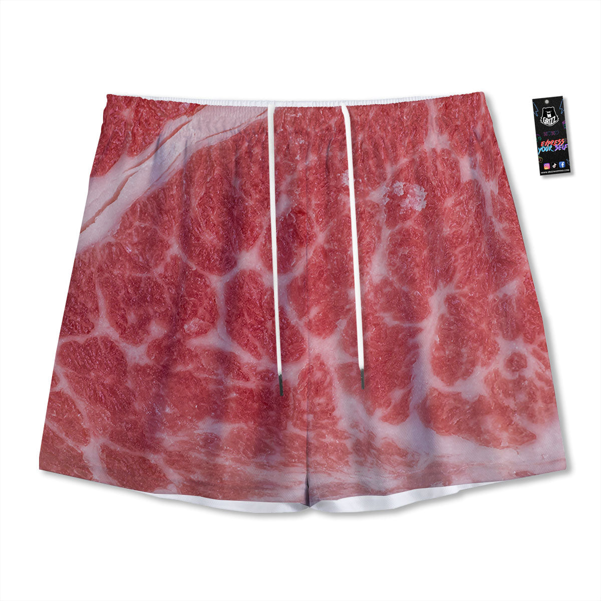 Meat Wagyu Beef Print Mesh Shorts