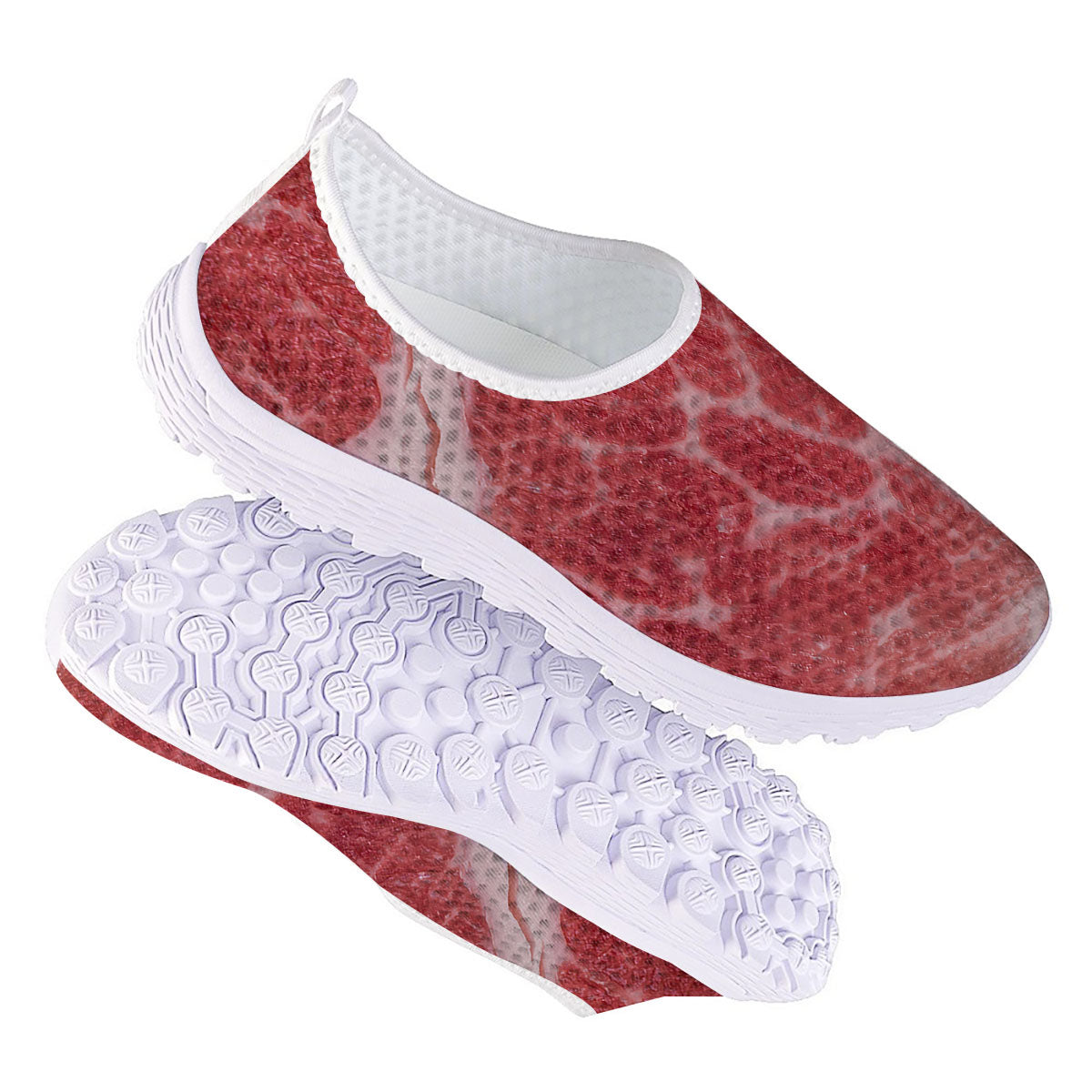 Meat Wagyu Beef Print Nurse Shoes-grizzshop
