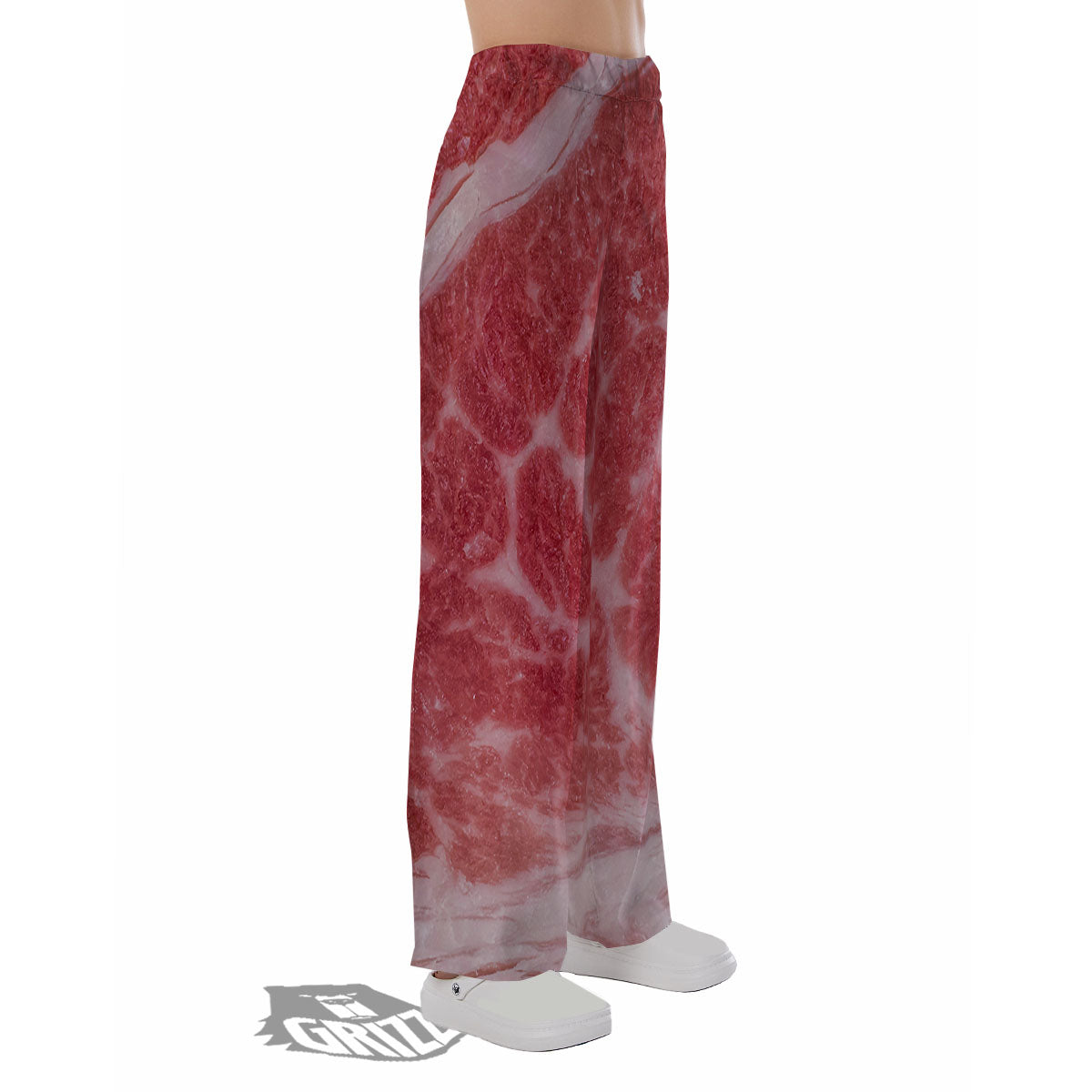 Meat Wagyu Beef Print Pajama Pants-grizzshop