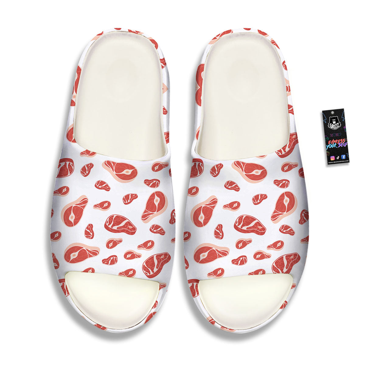Meat Print Pattern Sandals-grizzshop