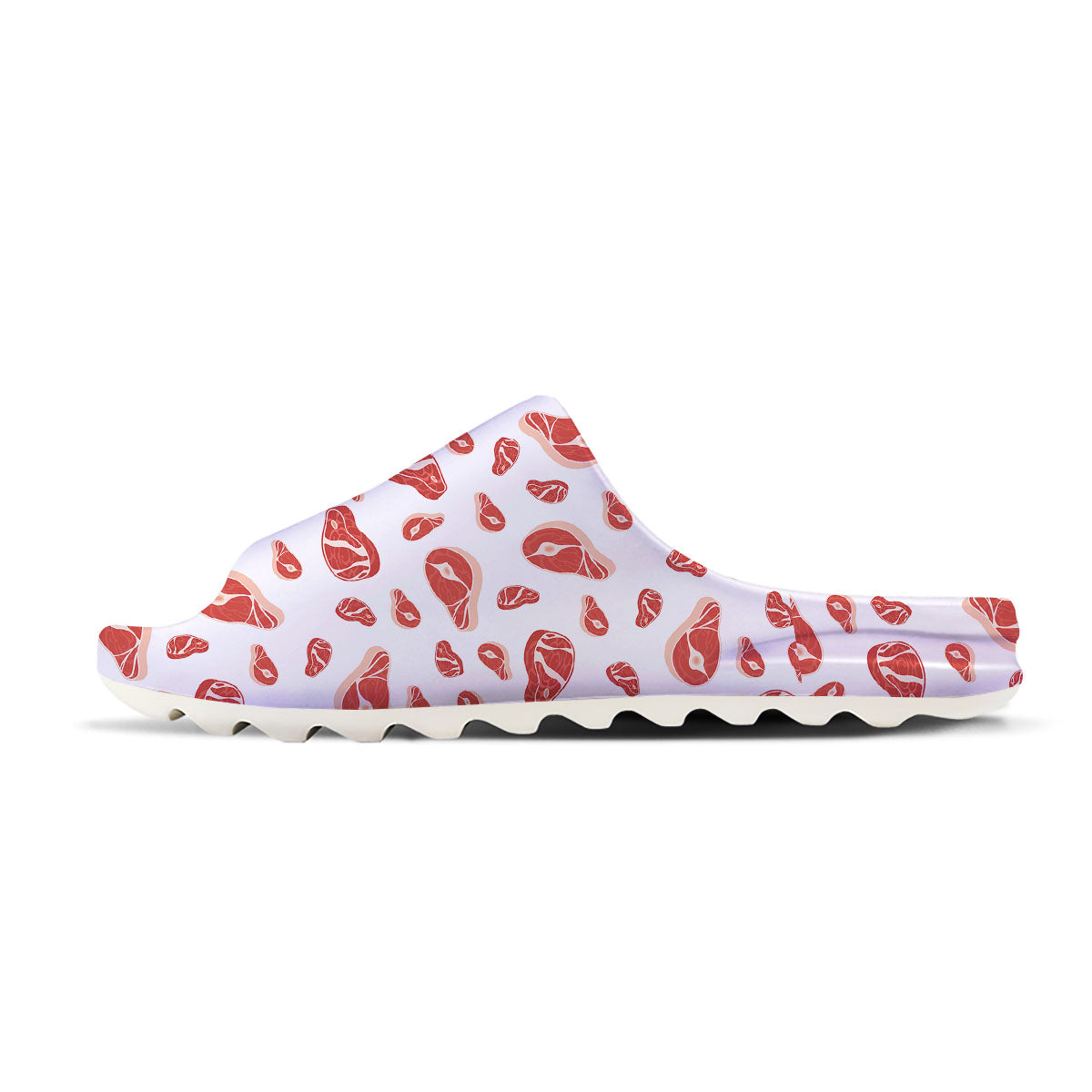 Meat Red Print Pattern Sandals-grizzshop