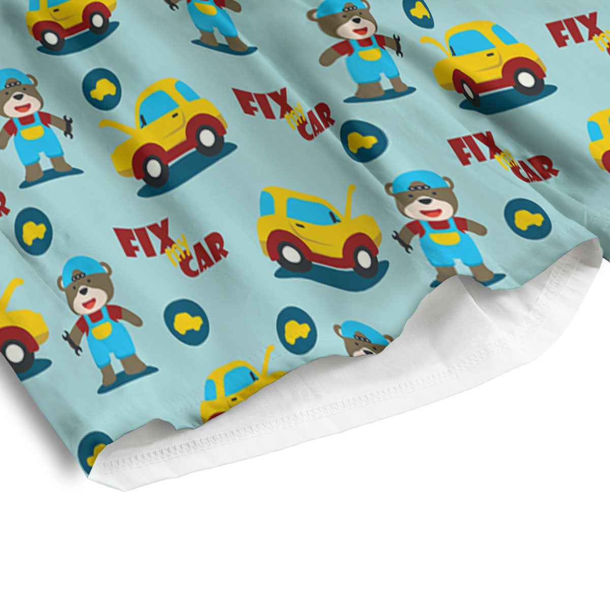Mechanic Cartoon Print Pattern Men's Athletic Shorts
