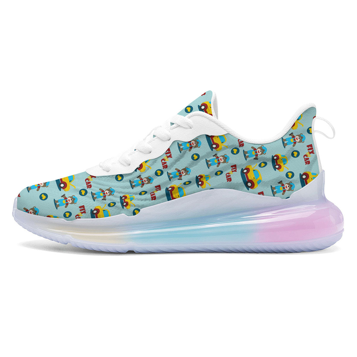 Mechanic Cartoon Print Pattern Running Sneakers-grizzshop