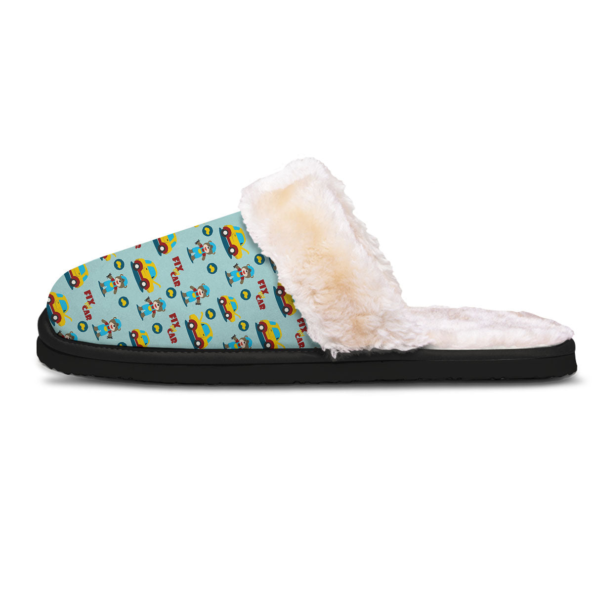 Mechanic Cartoon Print Pattern Slippers-grizzshop