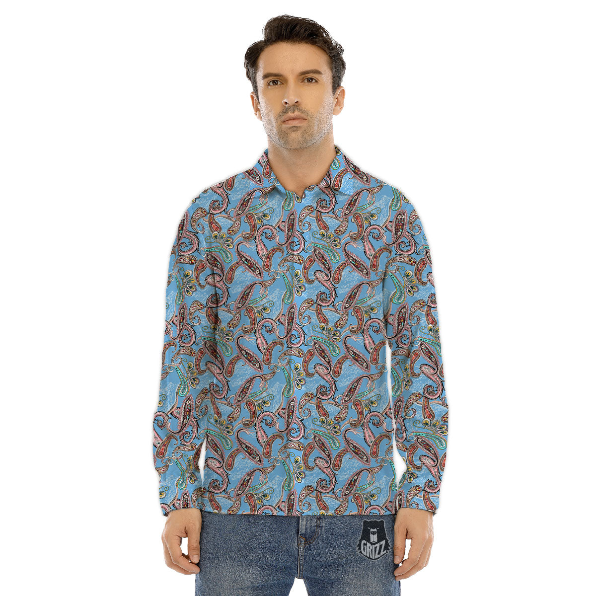 Mechanic White And Black Print Pattern Men's Dress Shirts-grizzshop