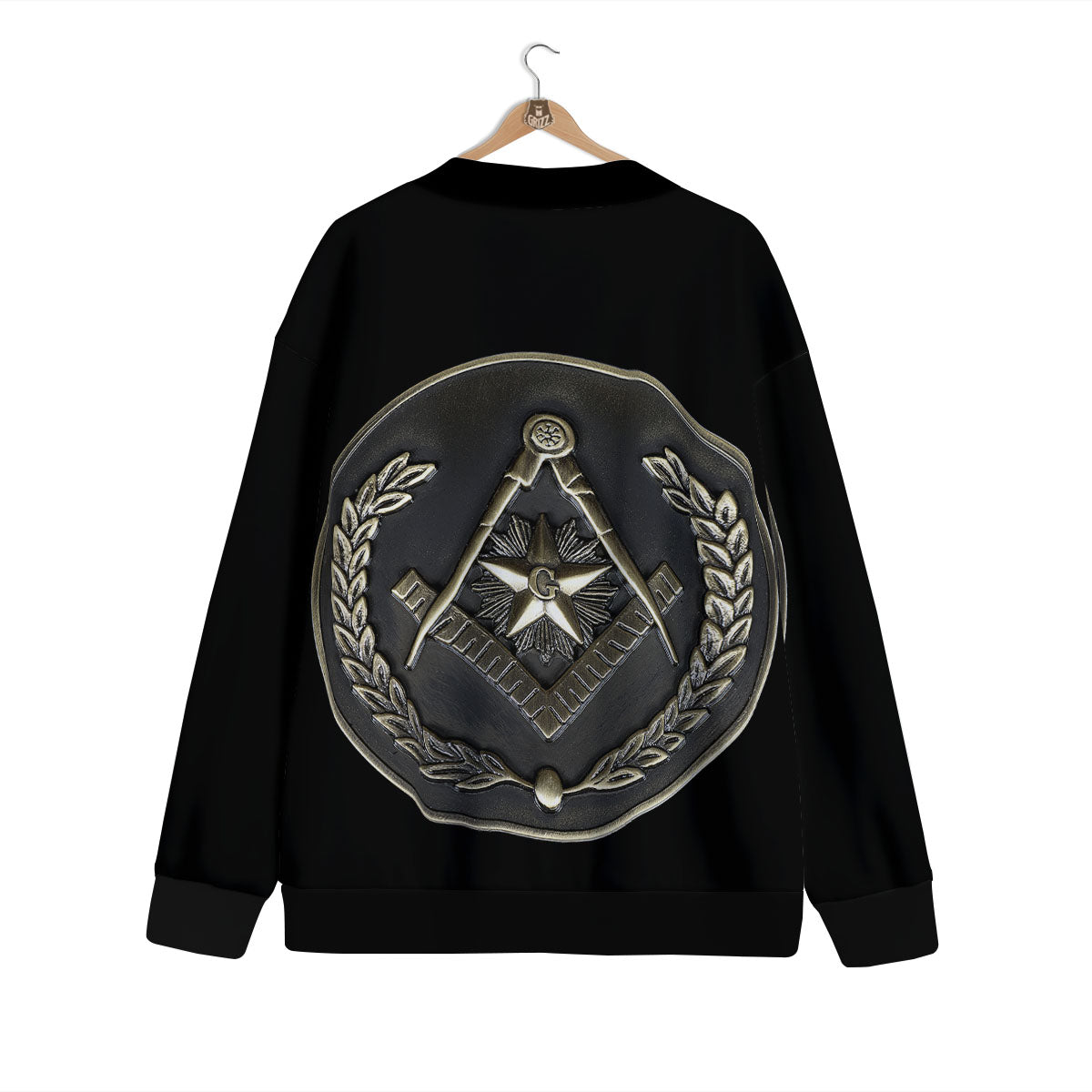 Medal Freemasonry Print Cardigan-grizzshop