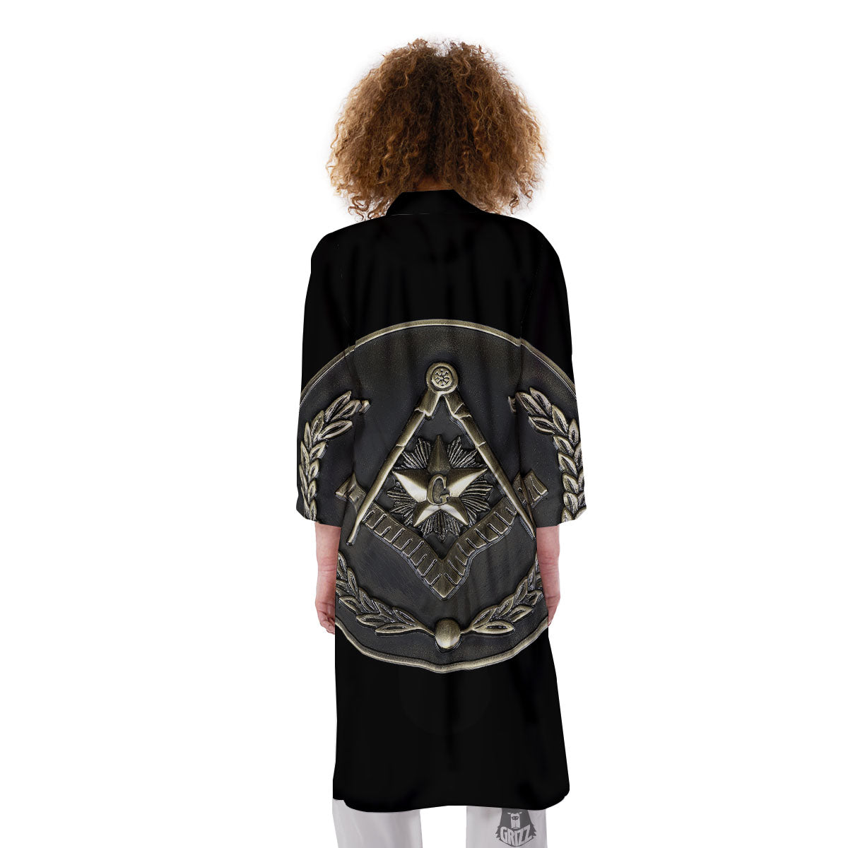 Medal Freemasonry Print Kimono-grizzshop