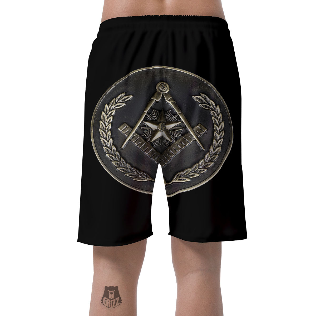 Medal Freemasonry Print Men's Shorts-grizzshop