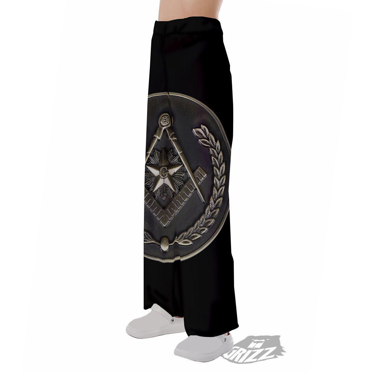 Medal Freemasonry Print Pajama Pants-grizzshop