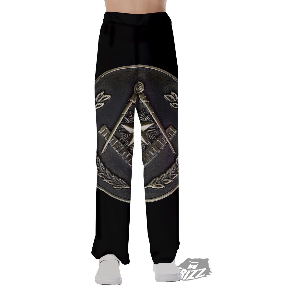Medal Freemasonry Print Pajama Pants-grizzshop