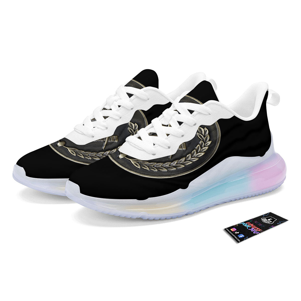 Medal Freemasonry Print Running Sneakers-grizzshop