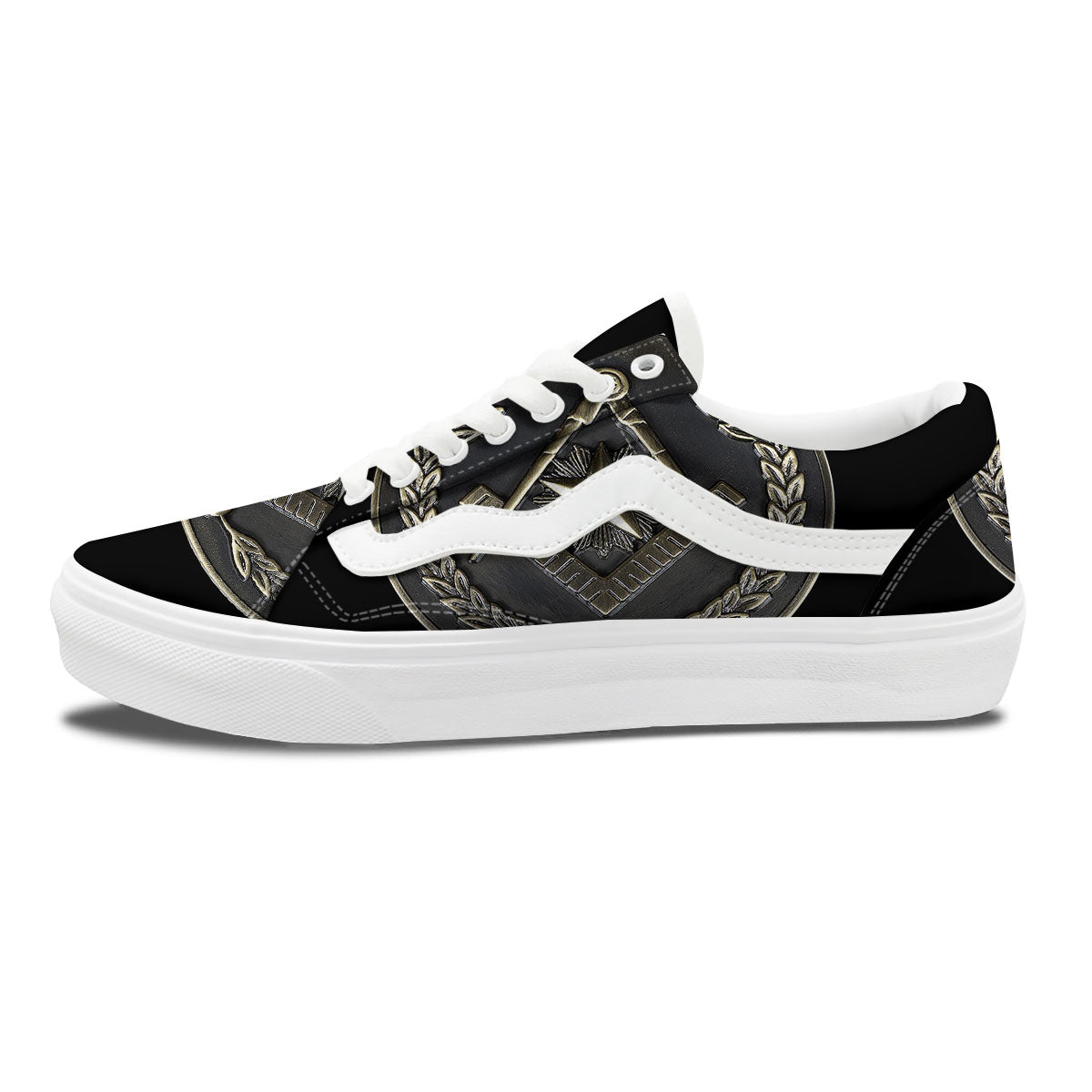 Medal Freemasonry Print Skate Shoes-grizzshop