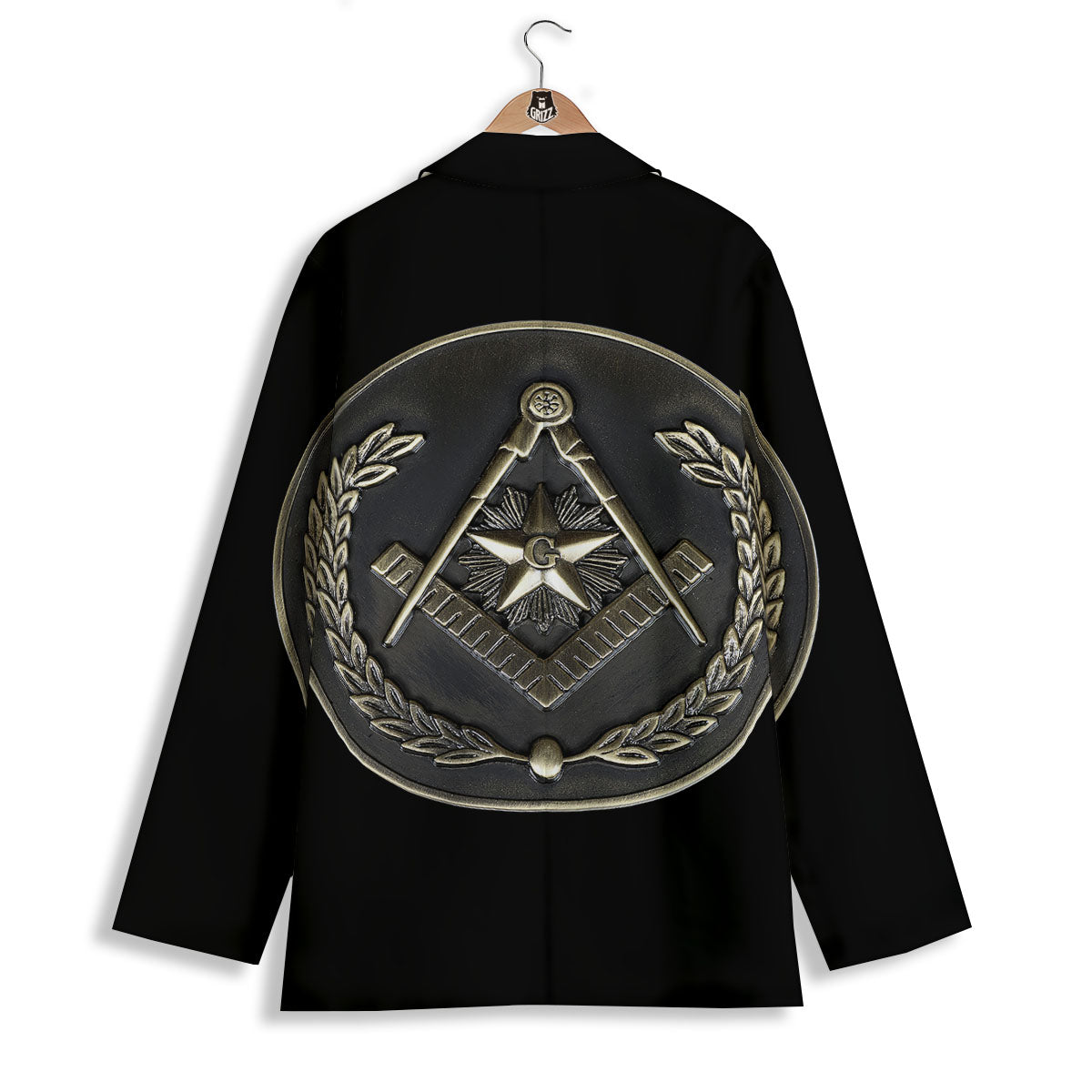 Medal Freemasonry Print Women's Blazer-grizzshop
