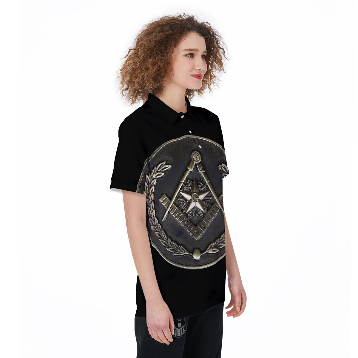 Medal Freemasonry Print Women's Golf Shirts-grizzshop