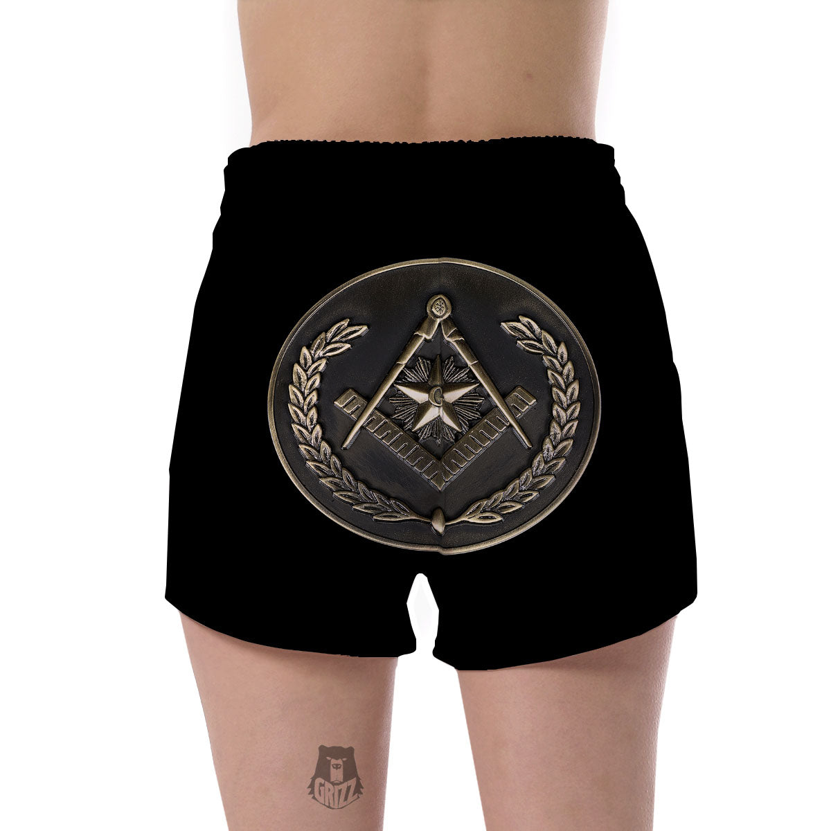 Medal Freemasonry Print Women's Shorts-grizzshop