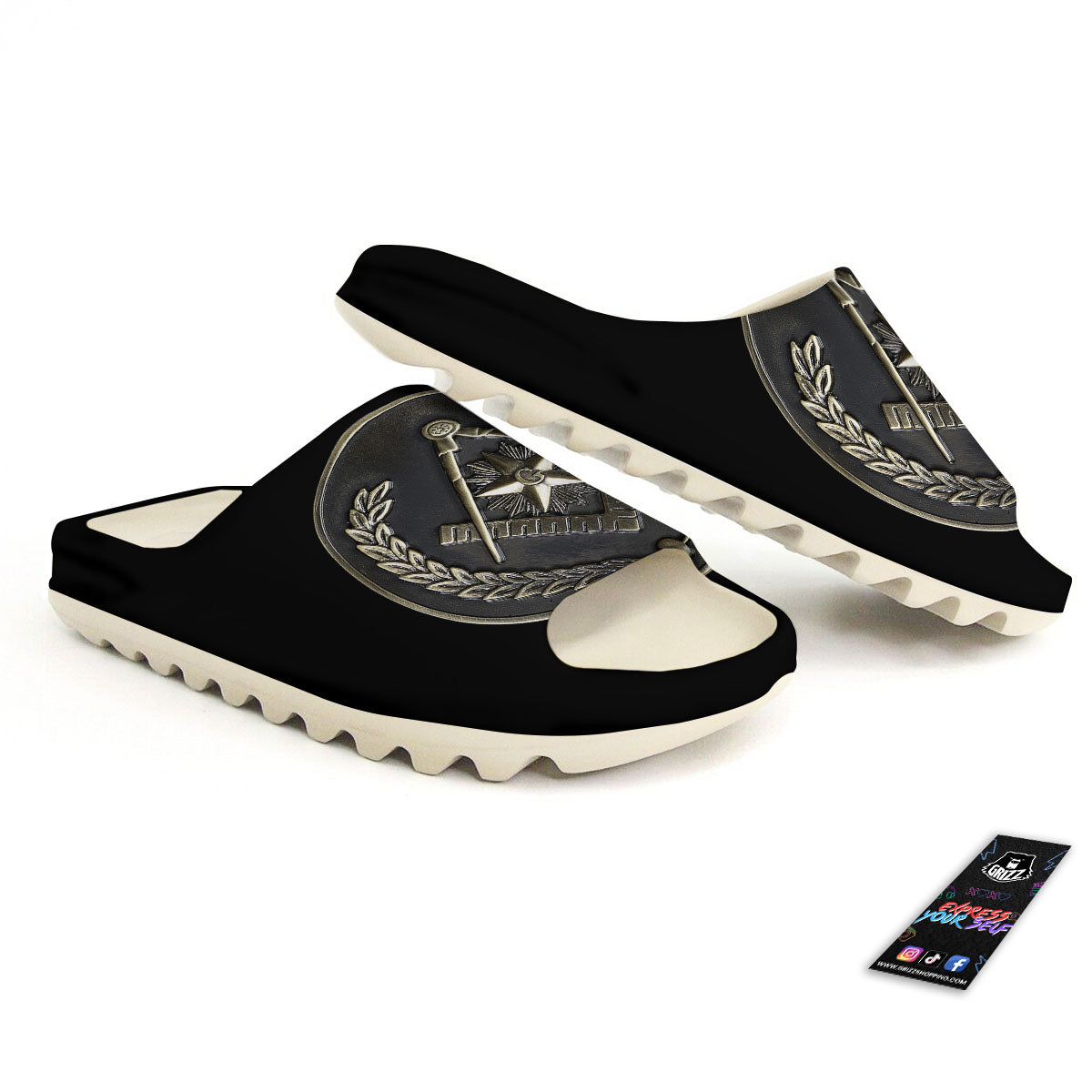 Medal Freemasonry Print Sandals-grizzshop