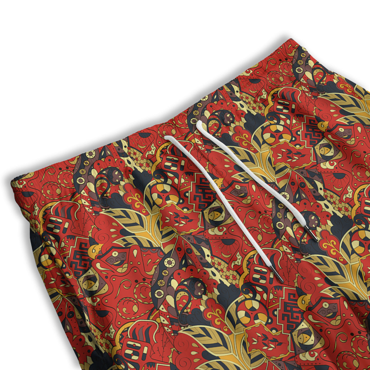 Mehndi Ethnic Doodle Print Pattern Men's Athletic Shorts