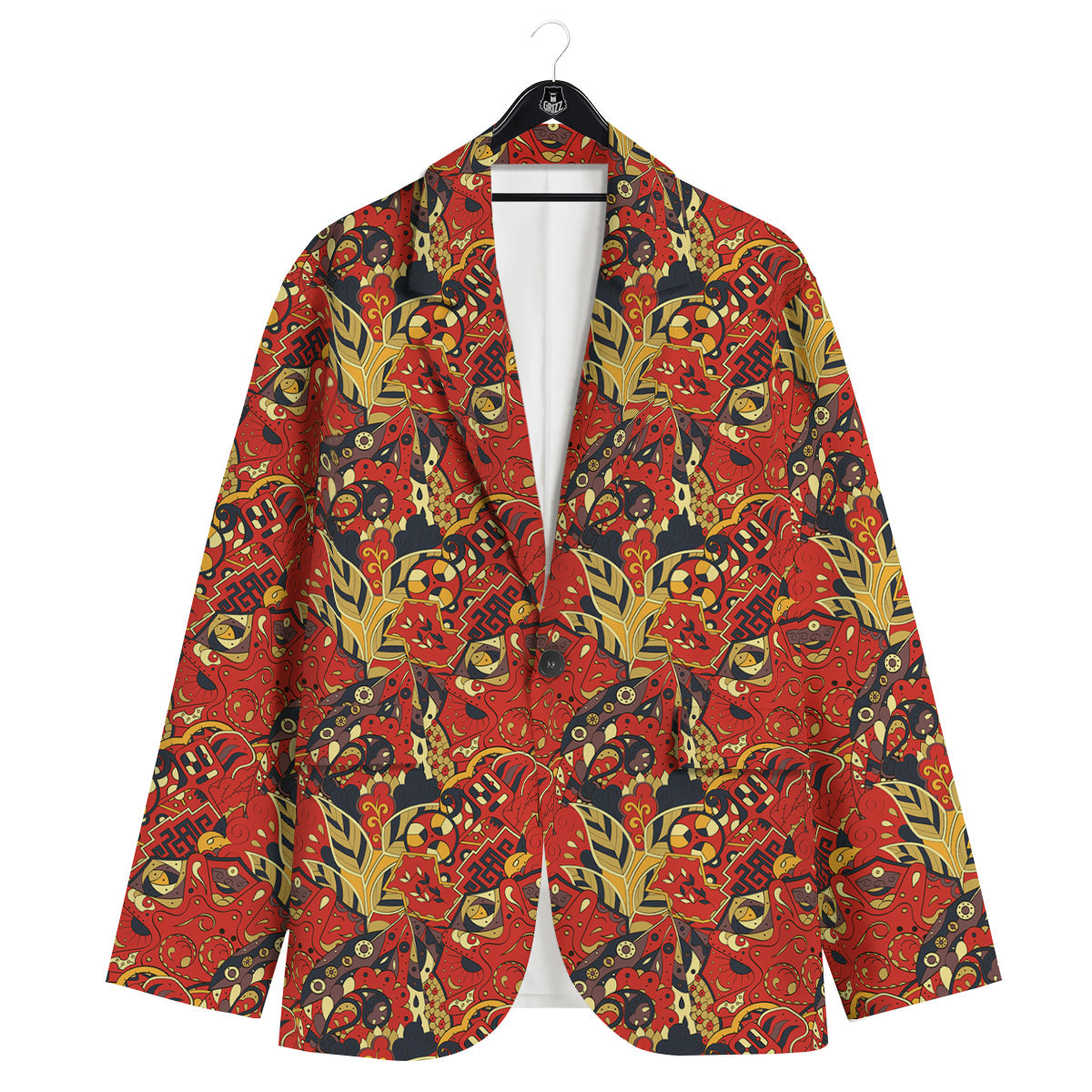 Mehndi Ethnic Doodle Print Pattern Men's Sport Coat-grizzshop