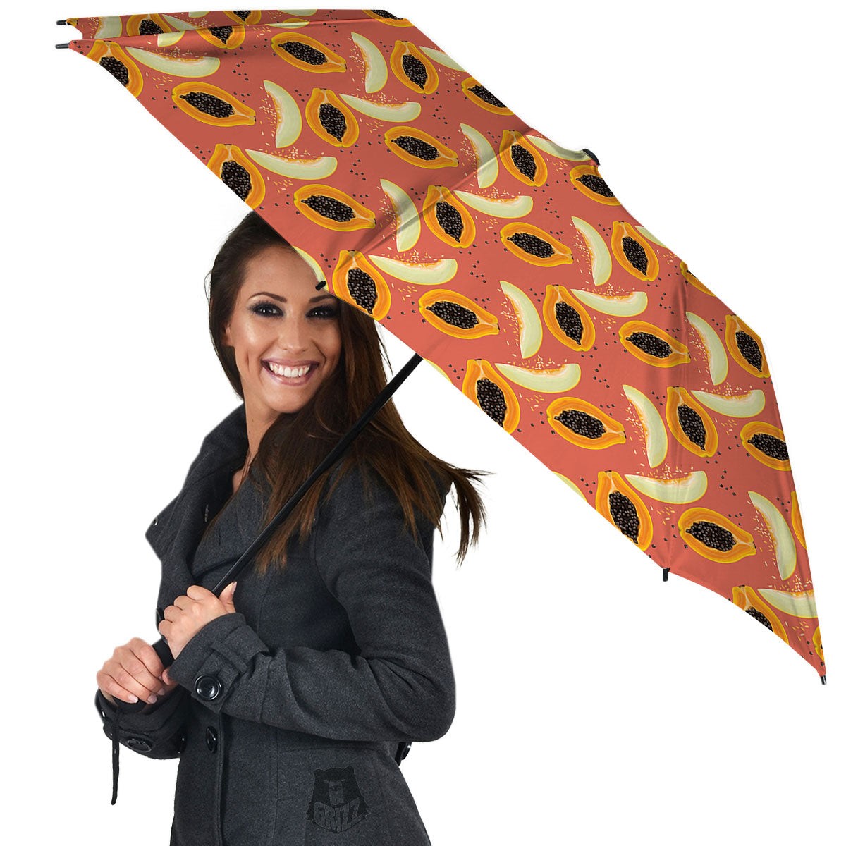Melon And Papaya Print Pattern Umbrella-grizzshop