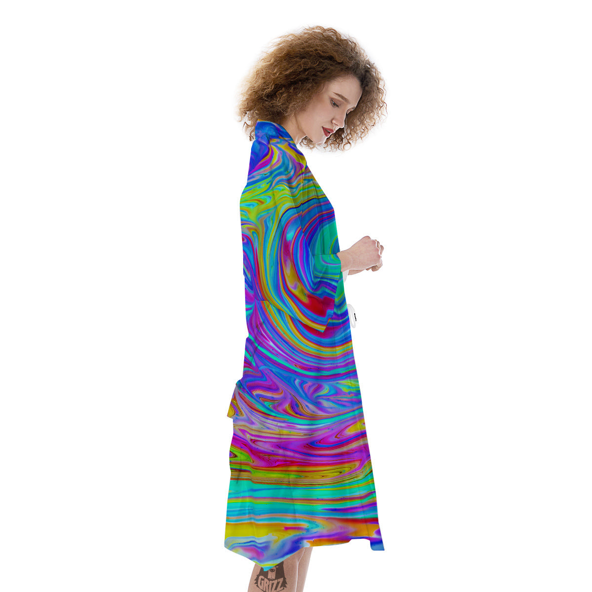 Melt Acid Colorful Print Kimono-grizzshop