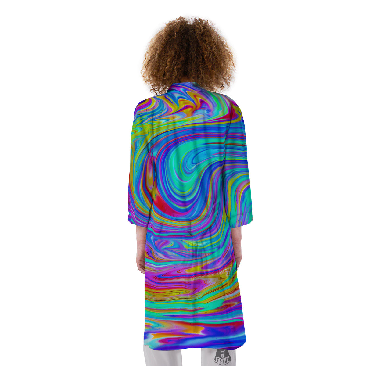 Melt Acid Colorful Print Kimono-grizzshop