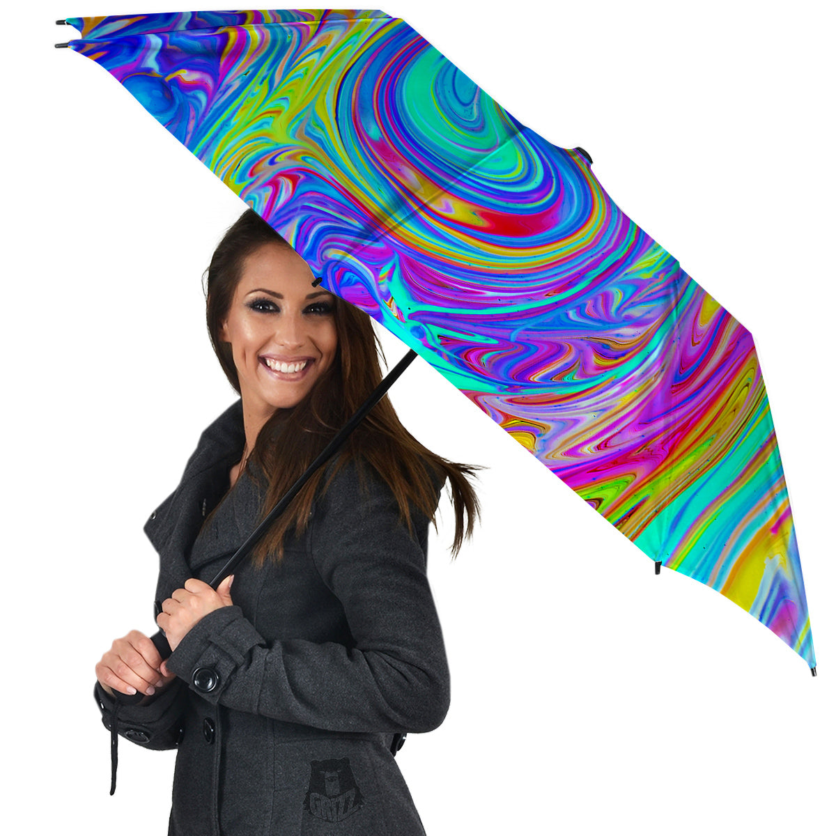 Melt Acid Colorful Print Umbrella-grizzshop
