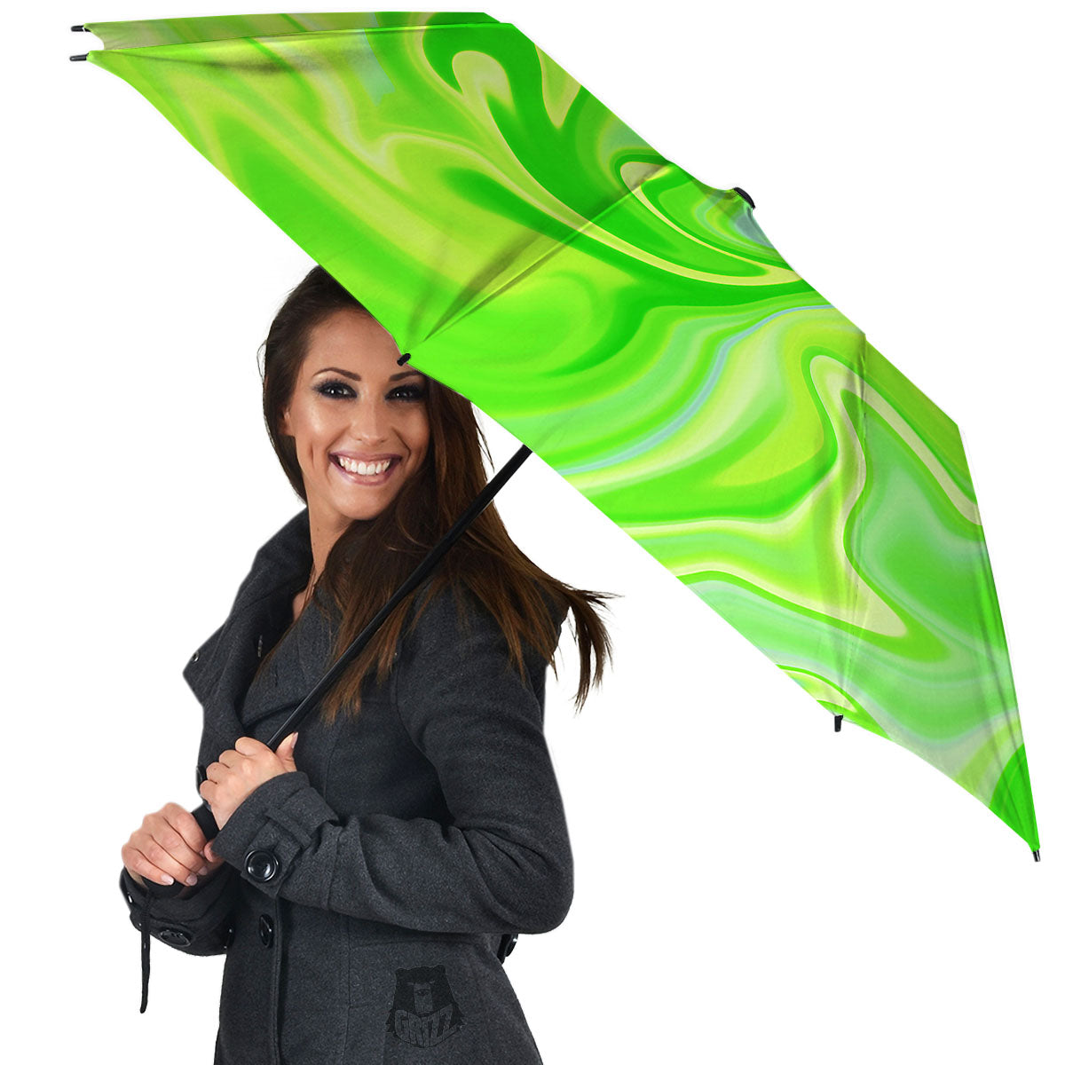 Melt Acid Green Print Umbrella-grizzshop
