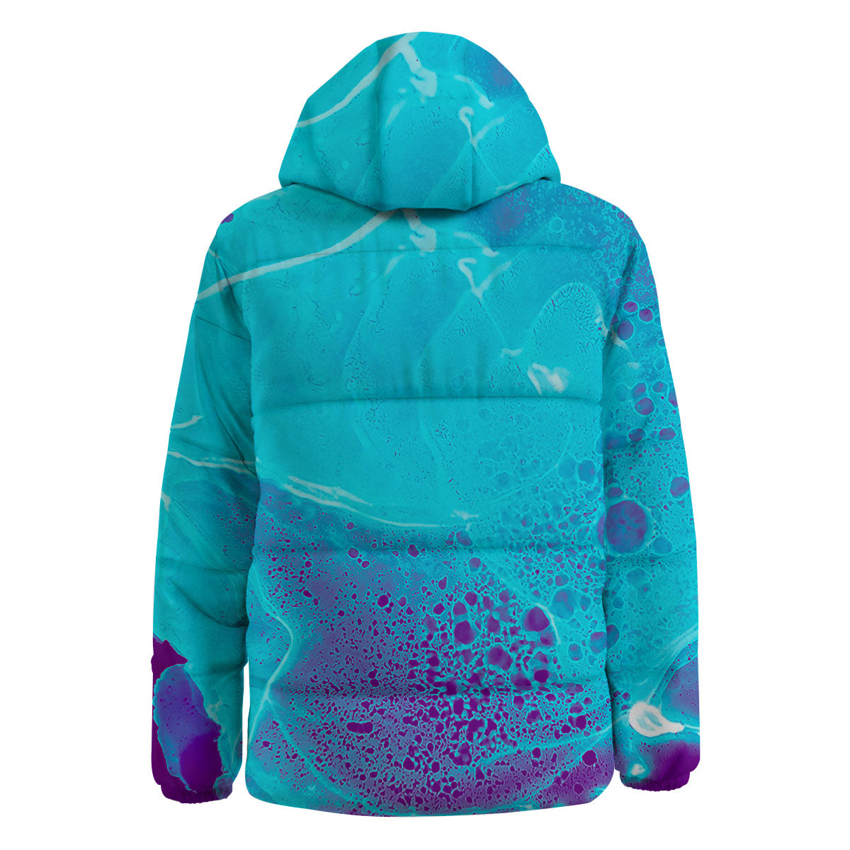 Melt Acid Turquoise Print Down Jacket-grizzshop