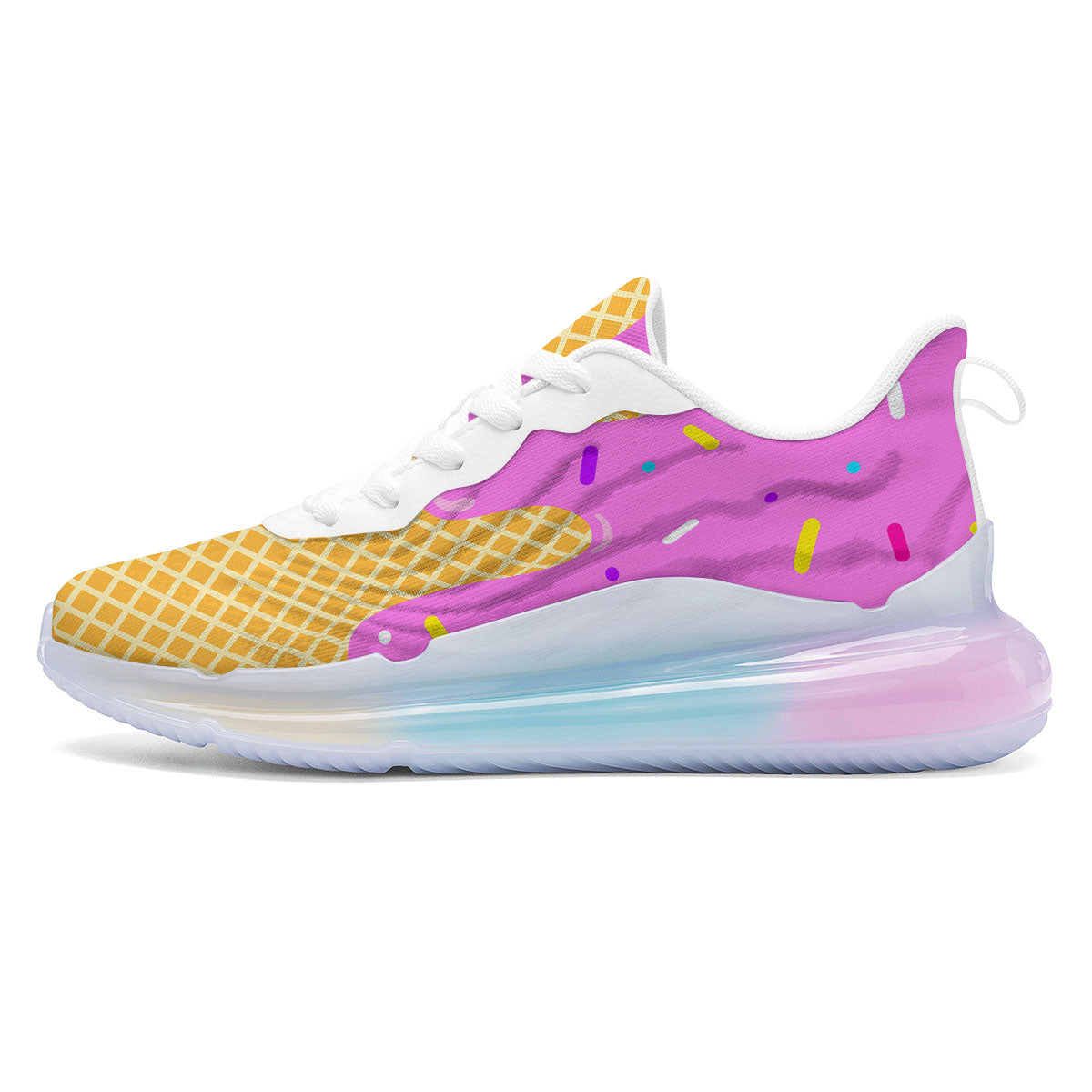 Melted Ice Cream Pink Print Running Sneakers-grizzshop