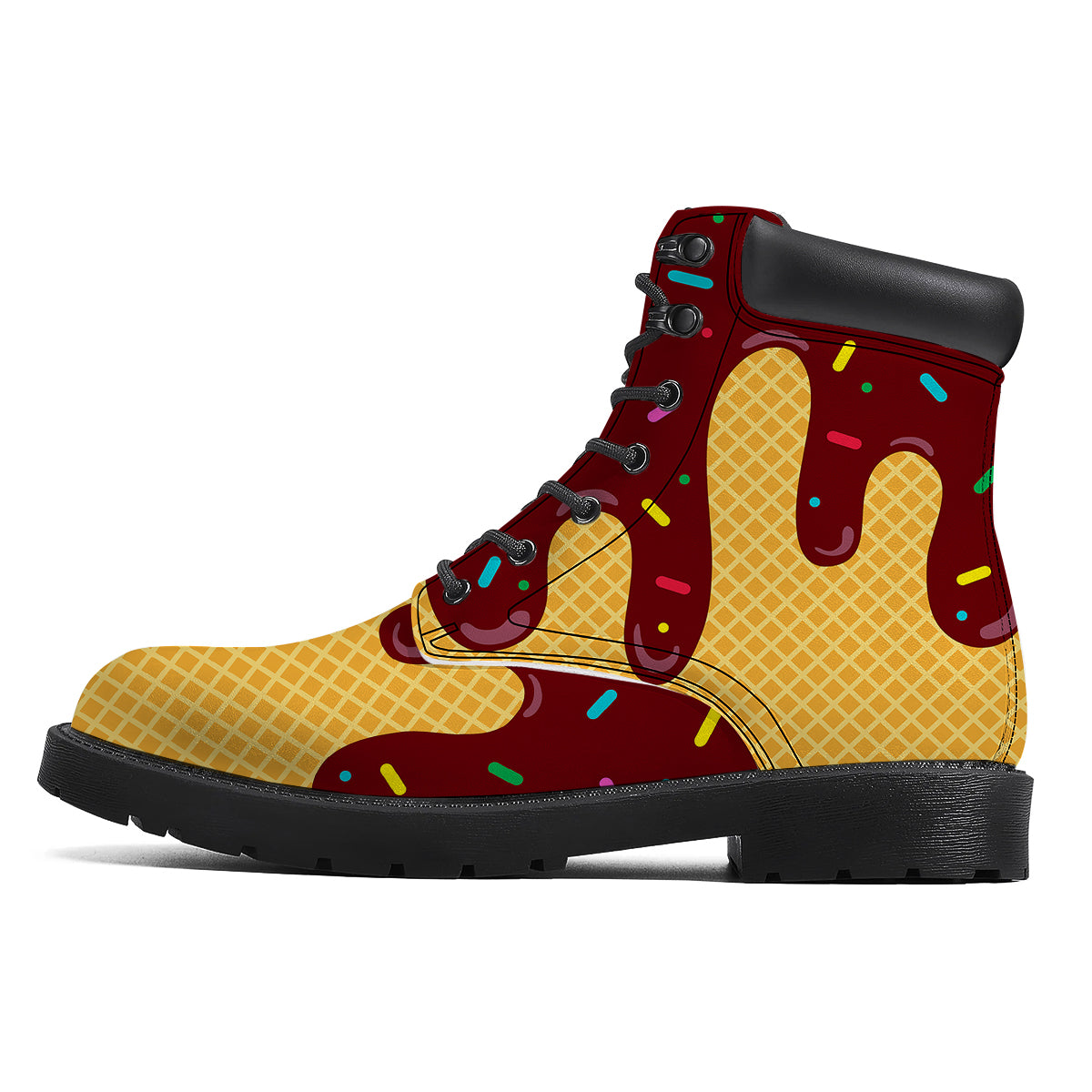 Melted Ice Cream Print Pattern Boots-grizzshop