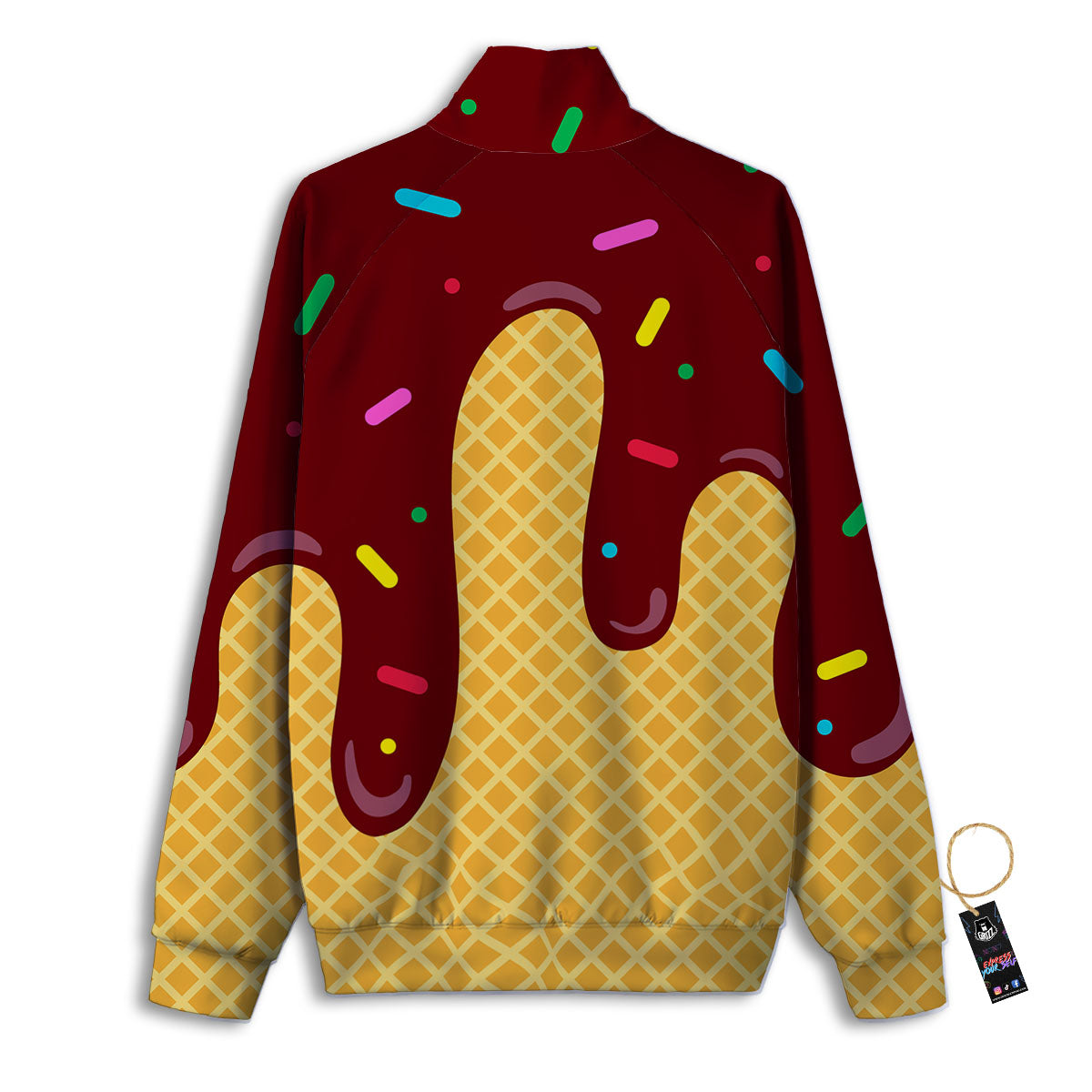 Melted Ice Cream Print Track Jacket-grizzshop