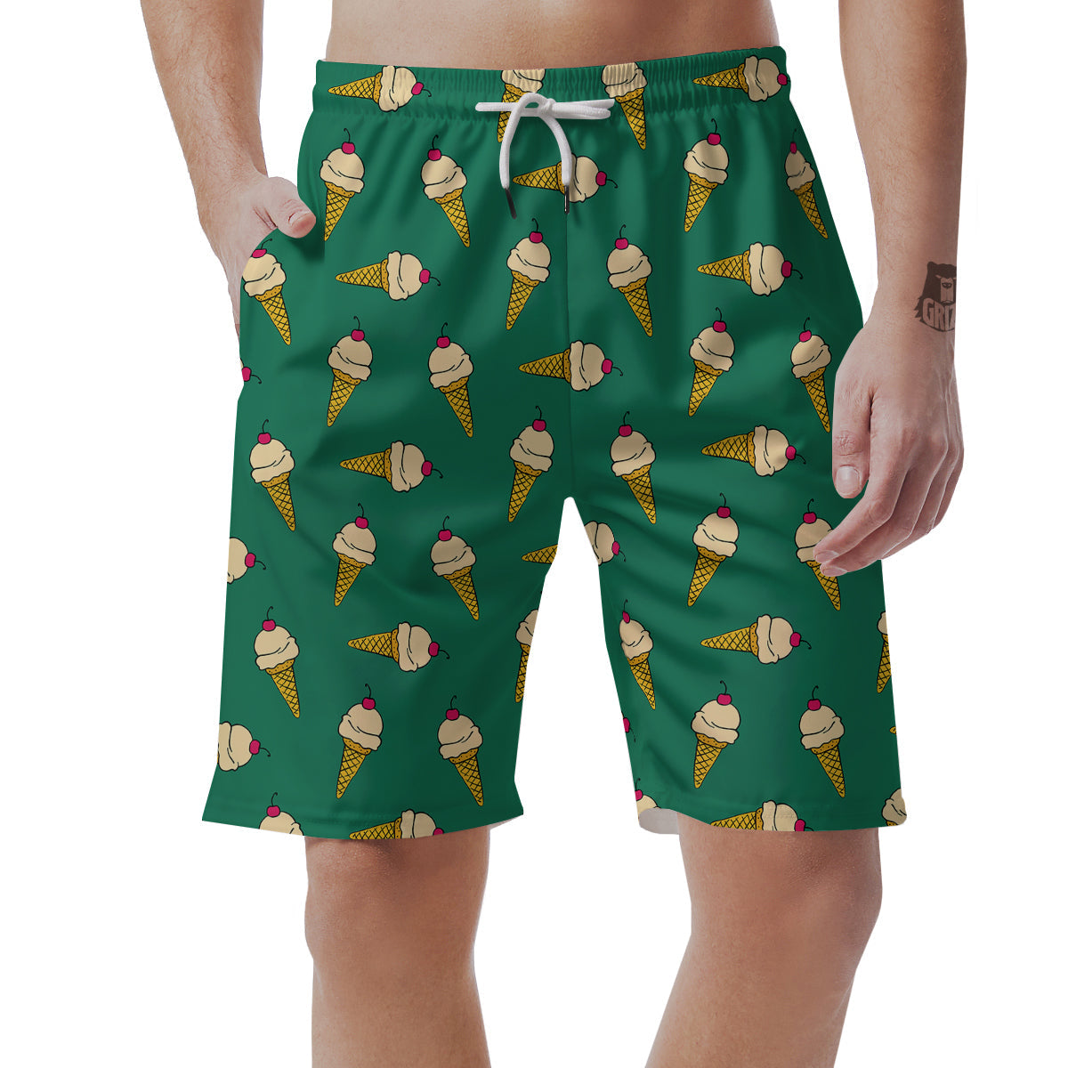 Melted Ice Cream Print Pattern Muay Thai Boxing Shorts main image 1