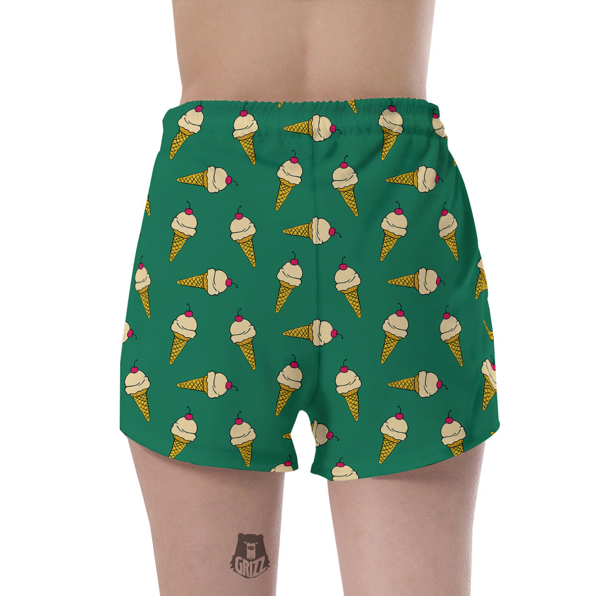 Melted Vanilla Ice Cream Print Pattern Women's Shorts-grizzshop