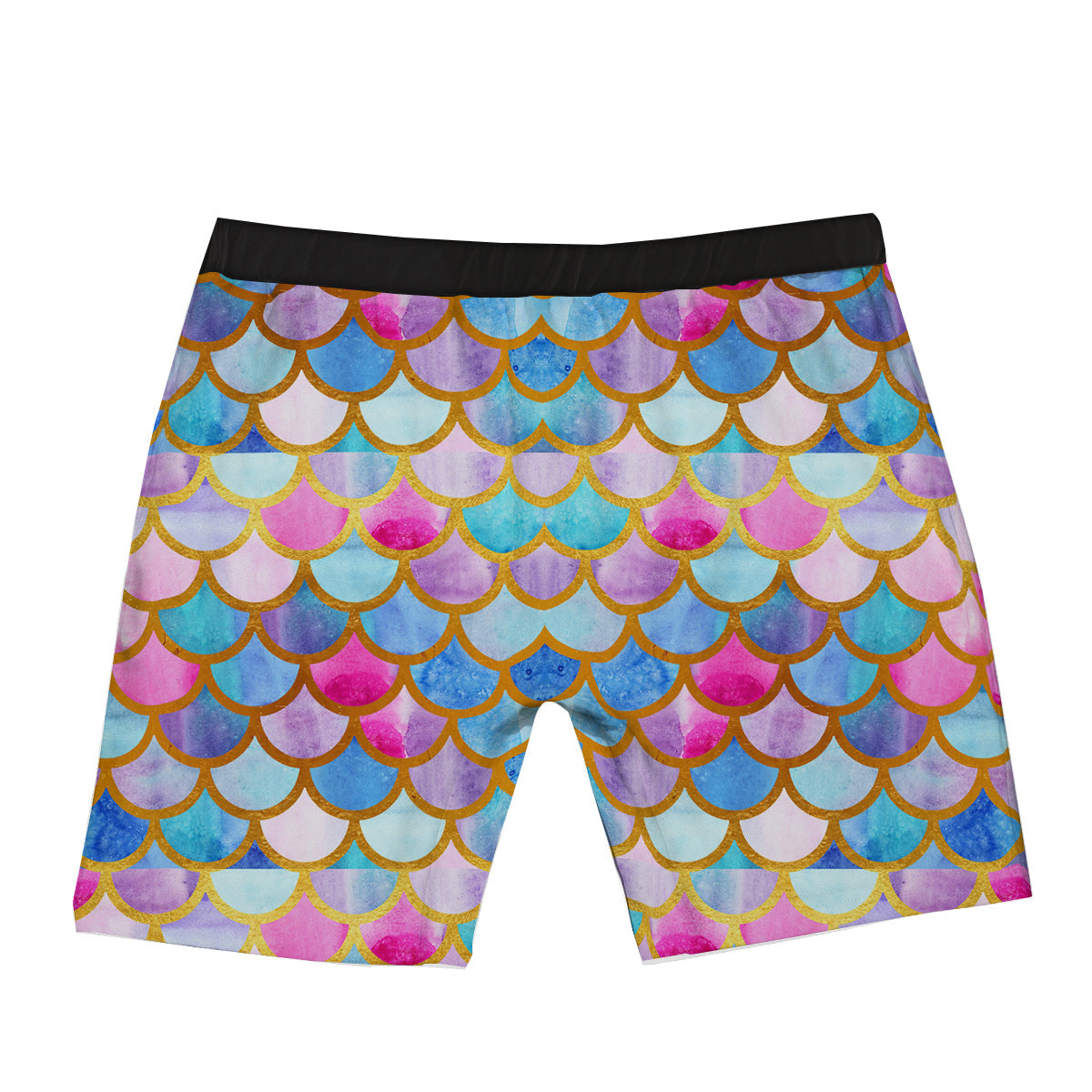 Mermaid Colorful Print Pattern Boxer Briefs-grizzshop