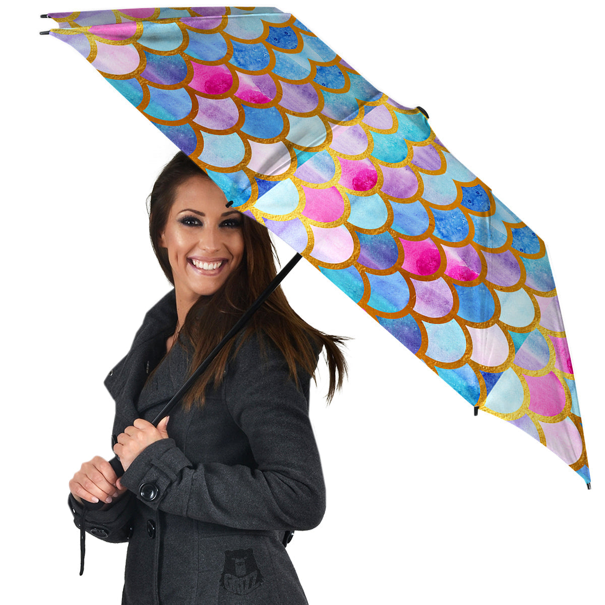 Mermaid Colorful Print Pattern Umbrella-grizzshop