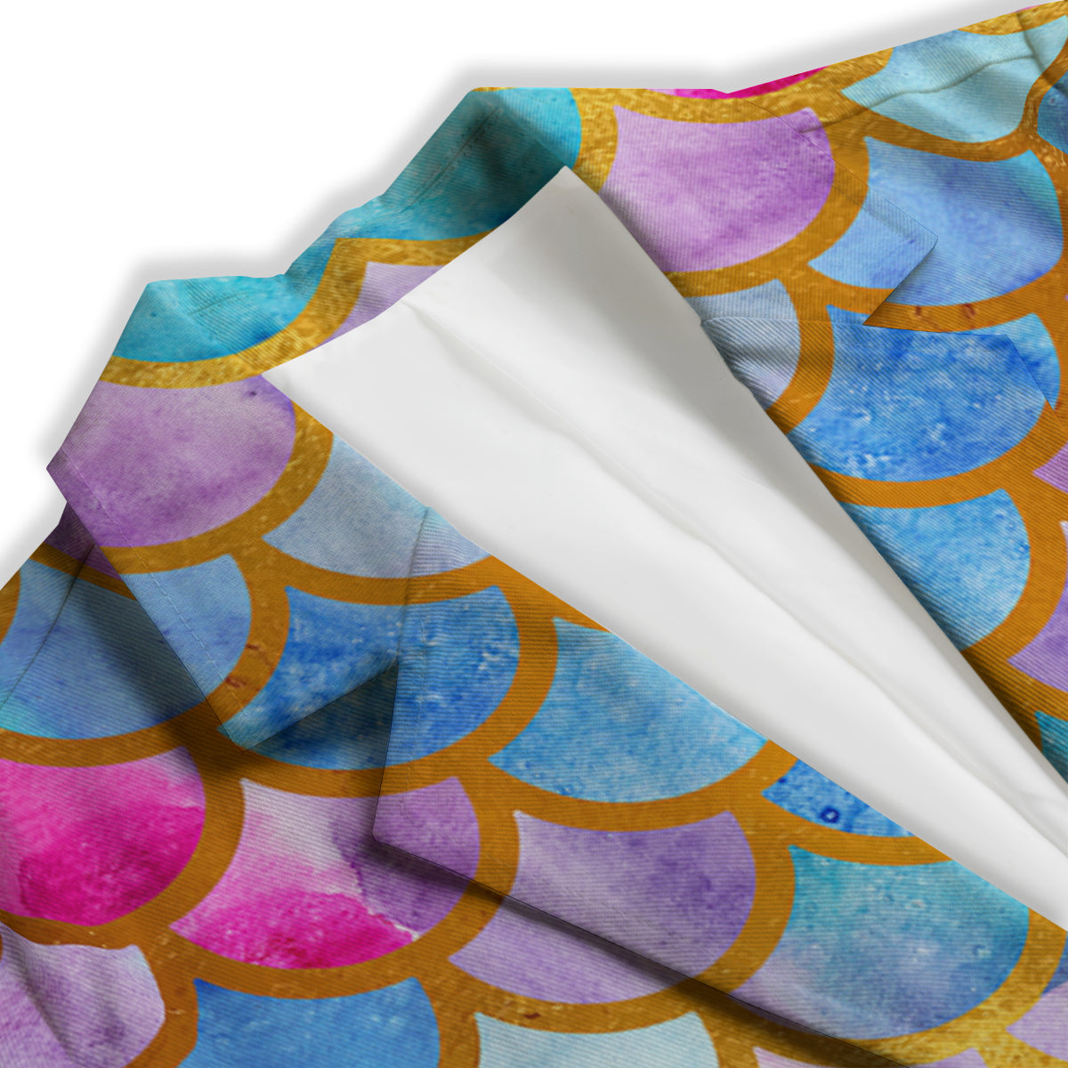 Mermaid Colorful Print Pattern Women's Blazer-grizzshop