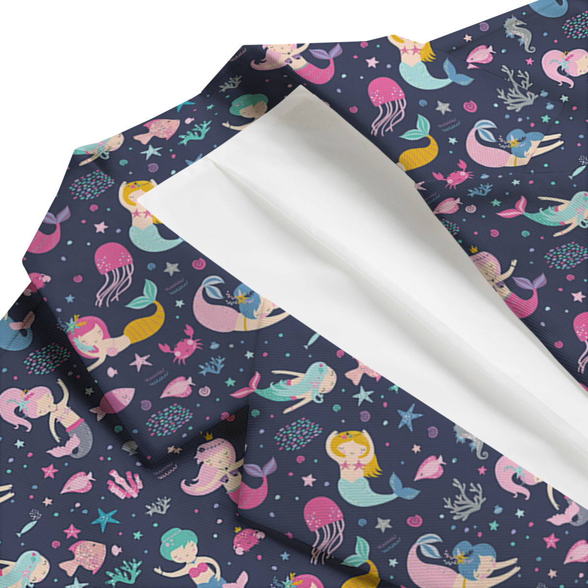 Mermaid Cute Print Pattern Men's Blazer-grizzshop