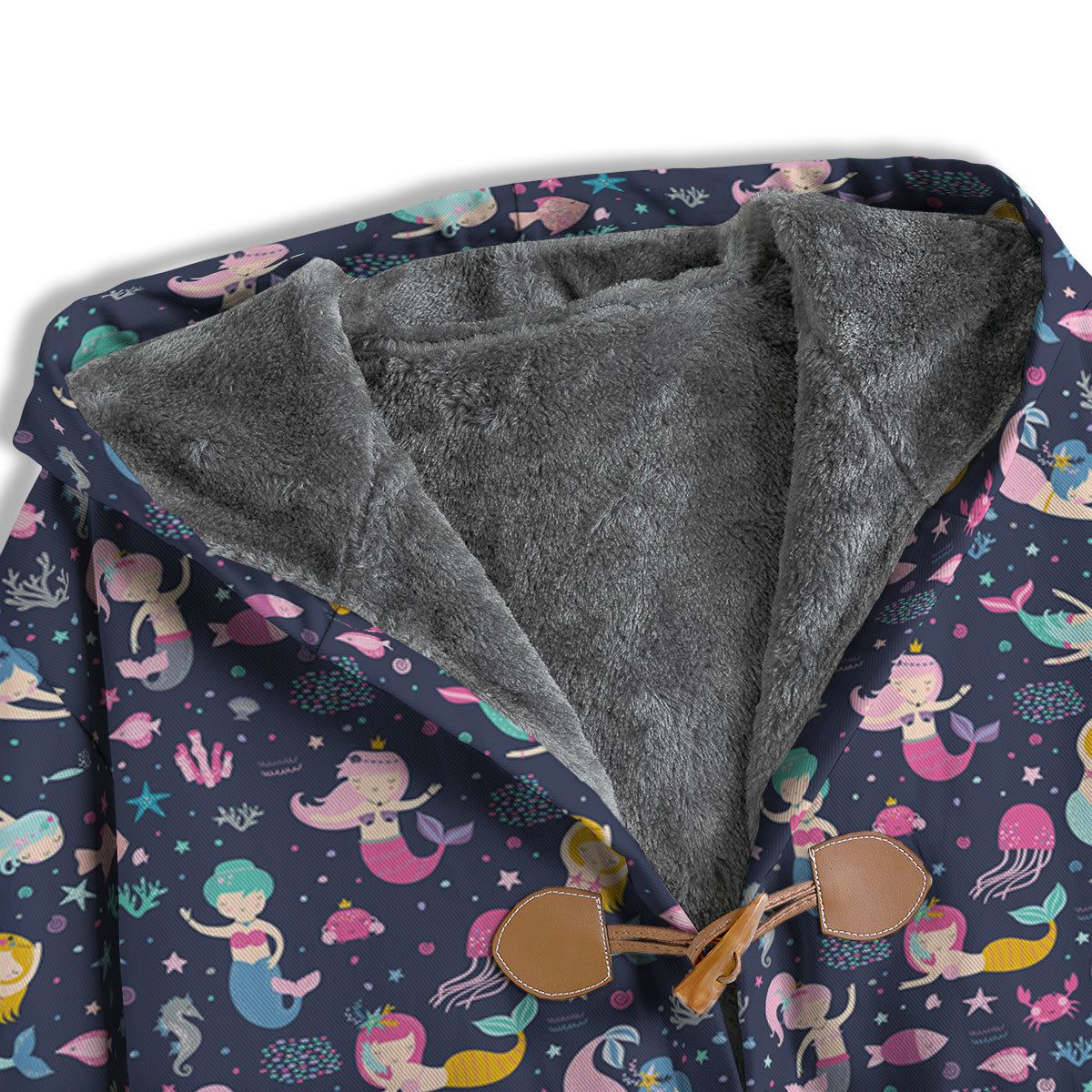 Mermaid Cute Print Pattern Men's Windbreaker Jacket-grizzshop